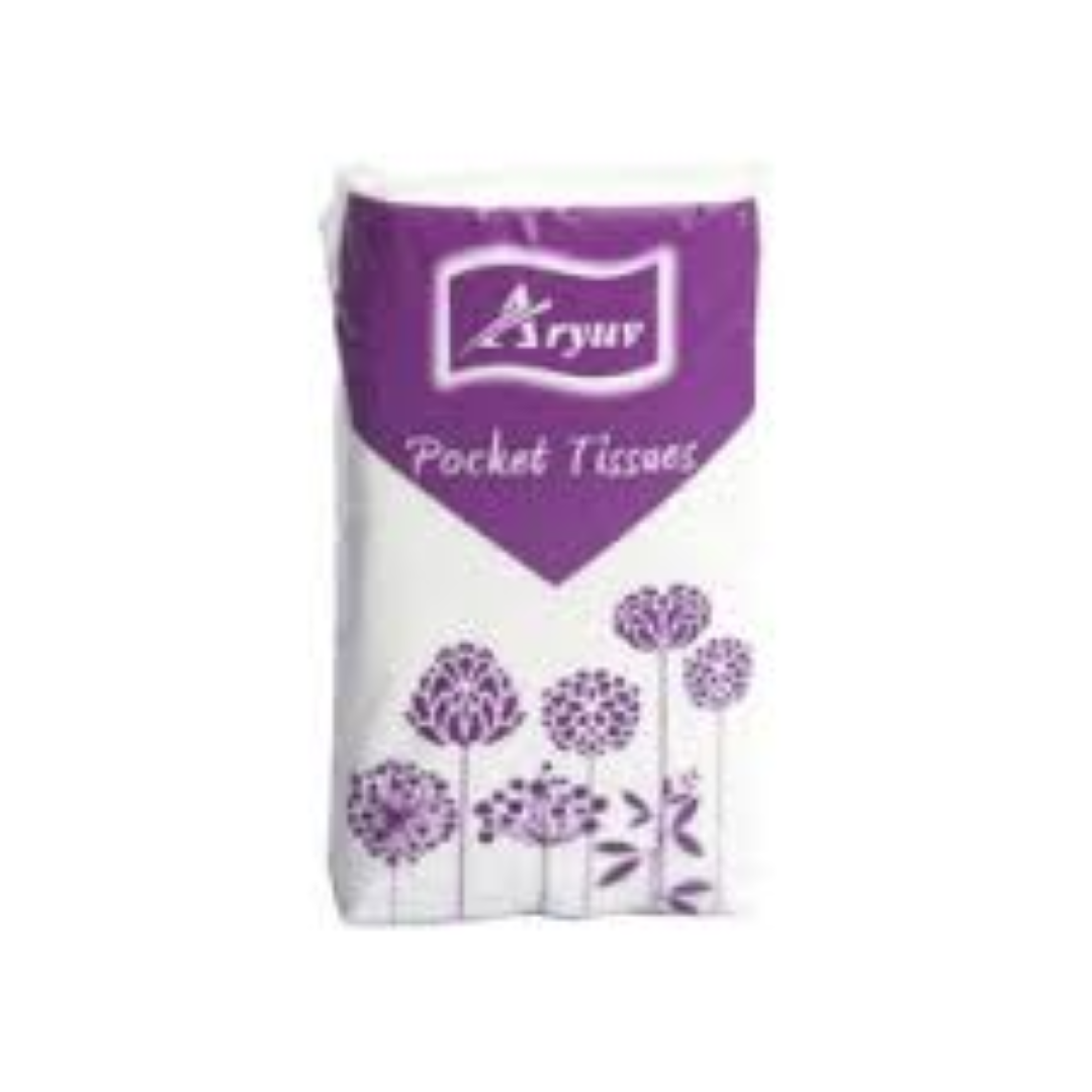 ARYUV PREMIUM WHITE POCKET TISSUES 3PLY